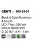 NOVA LUCE nástěnné svítidlo GENTI černý a zlatý hliník a akryl LED 1x7W 230V 3000K IP20 9545401