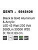 NOVA LUCE závěsné svítidlo GENTI černý a zlatý hliník a akryl LED 42W 230V 3000K IP20 9545406