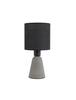 NOVA LUCE stolní lampa ZERO šedý beton a černé stínidlo E14 1x5W 230V IP20 bez žárovky 9577161