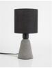 NOVA LUCE stolní lampa ZERO šedý beton a černé stínidlo E14 1x5W 230V IP20 bez žárovky 9577161
