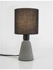 NOVA LUCE stolní lampa ZERO šedý beton a černé stínidlo E14 1x5W 230V IP20 bez žárovky 9577161