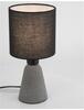 NOVA LUCE stolní lampa ZERO šedý beton a černé stínidlo E14 1x5W 230V IP20 bez žárovky 9577161