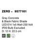NOVA LUCE stolní lampa ZERO šedý beton a černé stínidlo E14 1x5W 230V IP20 bez žárovky 9577161