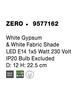 NOVA LUCE stolní lampa ZERO bílá sádra a bílé stínidlo E14 1x5W 230V IP20 bez žárovky 9577162