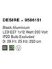 NOVA LUCE závěsné svítidlo DESIRE černý hliník E27 1x12W 230V IP20 bez žárovky 9586151