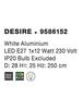 NOVA LUCE závěsné svítidlo DESIRE bílý hliník E27 1x12W 230V IP20 bez žárovky 9586152