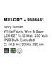 NOVA LUCE závěsné svítidlo MELODY přírodní ratan černý kabel E27 1x12W IP20 bez žárovky 9586431