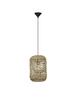 NOVA LUCE závěsné svítidlo GRIFFIN sušený vodní hyacint černý kabel E27 1x12W 230V IP20 bez žárovky 9586507