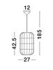 NOVA LUCE závěsné svítidlo GRIFFIN sušený vodní hyacint černý kabel E27 1x12W 230V IP20 bez žárovky 9586507