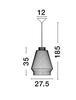 NOVA LUCE závěsné svítidlo BREDO černý hliník černý kabel E27 1x12W 230V IP20 bez žárovky 9586510