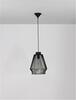 NOVA LUCE závěsné svítidlo BREDO černý hliník černý kabel E27 1x12W 230V IP20 bez žárovky 9586510