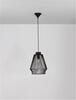 NOVA LUCE závěsné svítidlo BREDO černý hliník černý kabel E27 1x12W 230V IP20 bez žárovky 9586510