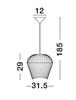 NOVA LUCE závěsné svítidlo BREDO černý hliník černý kabel E27 1x12W 230V IP20 bez žárovky 9586512