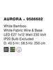 NOVA LUCE závěsné svítidlo AURORA bílý bambus bílý kabel E27 1x12W IP20 bez žárovky 9586682