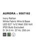 NOVA LUCE závěsné svítidlo AURORA bílý ratan bílý kabel E27 1x12W IP20 bez žárovky 9587162