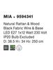 NOVA LUCE závěsné svítidlo MIA přírodní ratan a dřevo černý kabel E27 1x12W IP20 bez žárovky 9594341