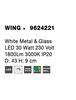 NOVA LUCE stropní svítidlo WING bílý kov a sklo LED 30W 230V 3000K IP20 9624221