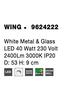 NOVA LUCE stropní svítidlo WING bílý kov a sklo LED 40W 230V 3000K IP20 9624222