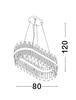 NOVA LUCE závěsné svítidlo CROWN saténový zlatý kov a čirý křišťál (56 ks) G9 10x5W 230V IP20 bez žárovky 9695217