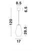 NOVA LUCE závěsné svítidlo VEIRO chromové sklo černý kov černý kabel E27 1x12W 230V IP20 bez žárovky 9724101