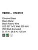 NOVA LUCE závěsné svítidlo VEIRO chromové sklo černý kov černý kabel E27 1x12W 230V IP20 bez žárovky 9724101