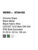 NOVA LUCE závěsné svítidlo VEIRO chromové sklo černý kov černý kabel E27 1x12W 230V IP20 bez žárovky 9724102