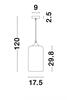 NOVA LUCE závěsné svítidlo SAVAZ chromové sklo černý kov černý kabel E27 1x12W 230V IP20 bez žárovky 9726481