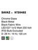 NOVA LUCE závěsné svítidlo SAVAZ chromové sklo černý kov černý kabel E27 1x12W 230V IP20 bez žárovky 9726482