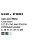 NOVA LUCE nástěnné svítidlo MOND saténový zlatý kov čiré sklo E14 1x5W 230V IP20 bez žárovky 9738200