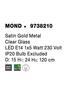 NOVA LUCE závěsné svítidlo MOND saténový zlatý kov čiré sklo E14 1x5W 230V IP20 bez žárovky 9738210