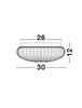 NOVA LUCE stropní svítidlo CLAM kouřové chromové sklo bílý kov E27 2x12W 230V IP44 bez žárovky 9738254