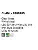 NOVA LUCE stropní svítidlo CLAM čiré sklo bílý kov E27 2x12W 230V IP44 bez žárovky 9738255