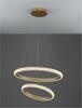 NOVA LUCE závěsné svítidlo MEDORA mosazný zlatý hliník a akryl LED 41.5W 230V 3000K IP20 stmívatelné 9748156