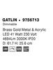 NOVA LUCE stropní svítidlo GATLIN mosazný zlatý kov a akryl LED 41W 230V 3000K IP20 stmívatelné 9756713