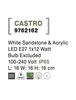 NOVA LUCE venkovní nástěnné svítidlo CASTRO bílý pískovec a akryl E27 1x12W bez žárovky 100-240V IP65 9762162