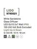 NOVA LUCE venkovní nástěnné svítidlo LIDO bílý pískovec skleněný difuzor GU10 2x7W IP65 100-240V bez žárovky světlo nahoru a dolů 9790521