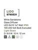 NOVA LUCE venkovní nástěnné svítidlo LIDO bílý pískovec skleněný difuzor GU10 1x7W IP65 100-240V bez žárovky světlo dolů 9790531