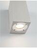 NOVA LUCE venkovní nástěnné svítidlo FUENTO bílý pískovec skleněný difuzor GU10 2x7W IP65 100-240V bez žárovky světlo nahoru a dolů 9790551