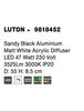 NOVA LUCE stropní svítidlo LUTON černý hliník matný bílý akrylový difuzor LED 47W 230V 3000K IP20 9818452