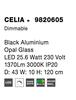NOVA LUCE závěsné svítidlo CELIA stmívatelné černý hliník opálové sklo LED 25.6W 230V 3000K IP20 stmívatelné 9820605