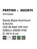 NOVA LUCE stropní svítidlo PERTINO bílý hliník a akryl LED 38W 230V 3000K IP20 stmívatelné 9853674