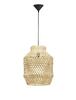 NOVA LUCE závěsné svítidlo MIA přírodní ratan černý kabel E27 1x12W 230V IP20 bez žárovky 9858659