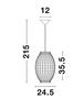 NOVA LUCE závěsné svítidlo GRIFFIN sušený vodní hyacint černý kabel E27 1x12W 230V IP20 bez žárovky 9858748