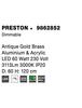 NOVA LUCE závěsné svítidlo PRESTON antický zlatý mosazný hliník a akryl LED 60W 230V 3000K IP20 stmívatelné 9862852