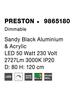 NOVA LUCE závěsné svítidlo PRESTON černý hliník a akryl LED 50W 230V 3000K IP20 stmívatelné 9865180