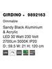 NOVA LUCE závěsné svítidlo GIRDINO černý hliník a akryl LED 30W 230V 3000K IP20 stmívatelné 9892163