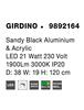 NOVA LUCE závěsné svítidlo GIRDINO černý hliník a akryl LED 21W 230V 3000K IP20 9892164