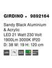 NOVA LUCE závěsné svítidlo GIRDINO černý hliník a akryl LED 21W 230V 3000K IP20 9892164