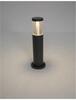 NOVA LUCE venkovní sloupkové svítidlo ROCK černý hliník stříbrný hliník a čirý akryl LED 8W 3000K 220-240V 120st. IP65 9905025