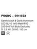 NOVA LUCE závěsné svítidlo POGNO černá a zlatý hliník GU10 1x10W IP20 220-240V bez žárovky 9911523